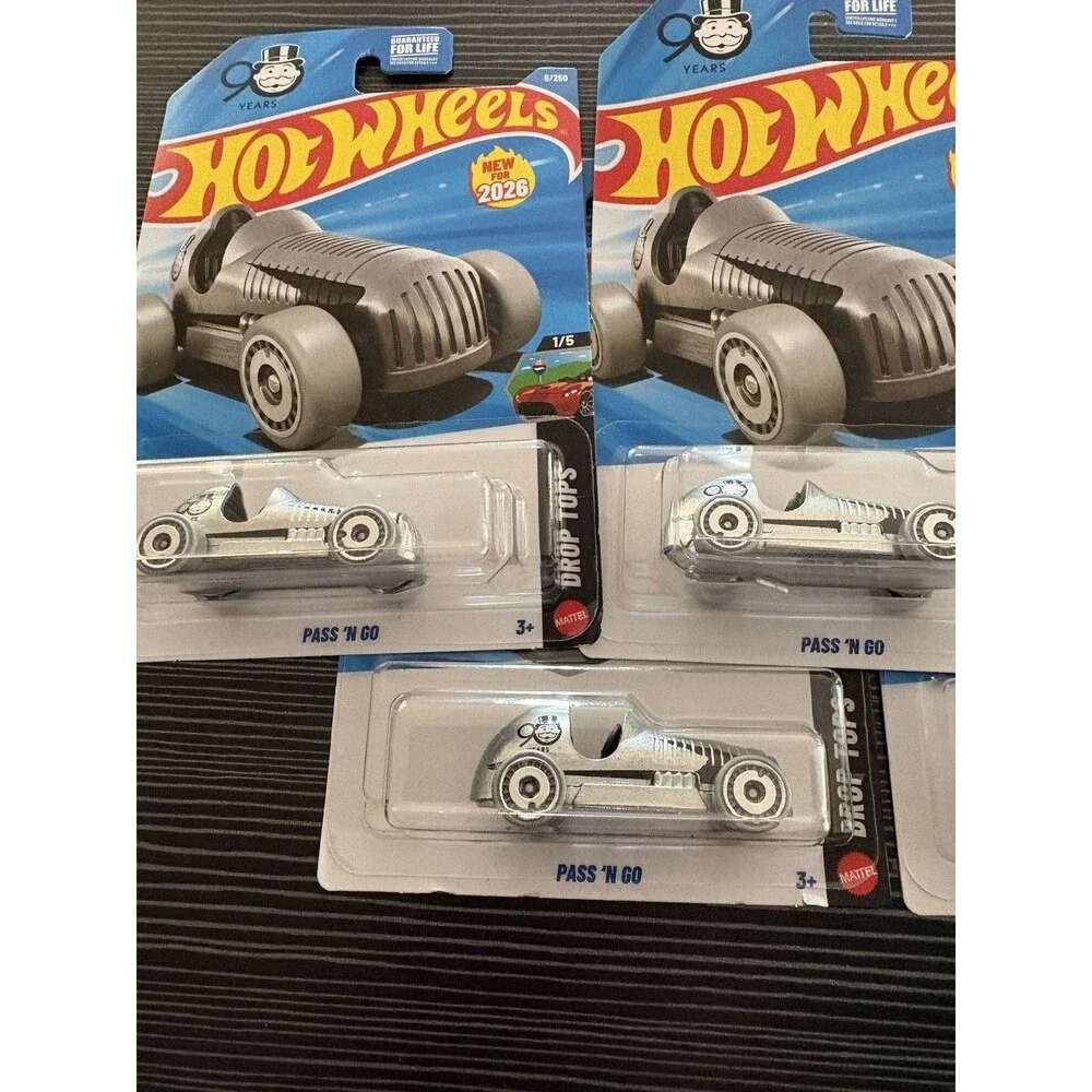 Hot Wheels Pass 'n Go Monopoly - 2026 Drop Tops 1/5 - Lot of 5
